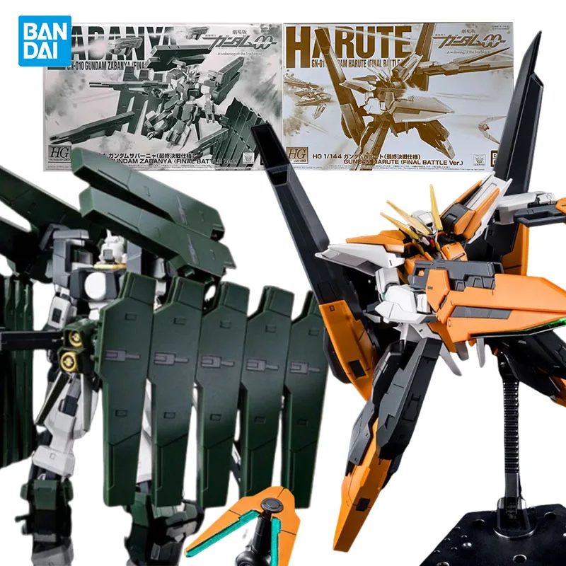 

Bandai Genuine HG 1/144 GN-010 Gundam Zabanya GN-011 Gundam Harute FINAL BATTLE Ver Movable toy Action Figures for Collectors