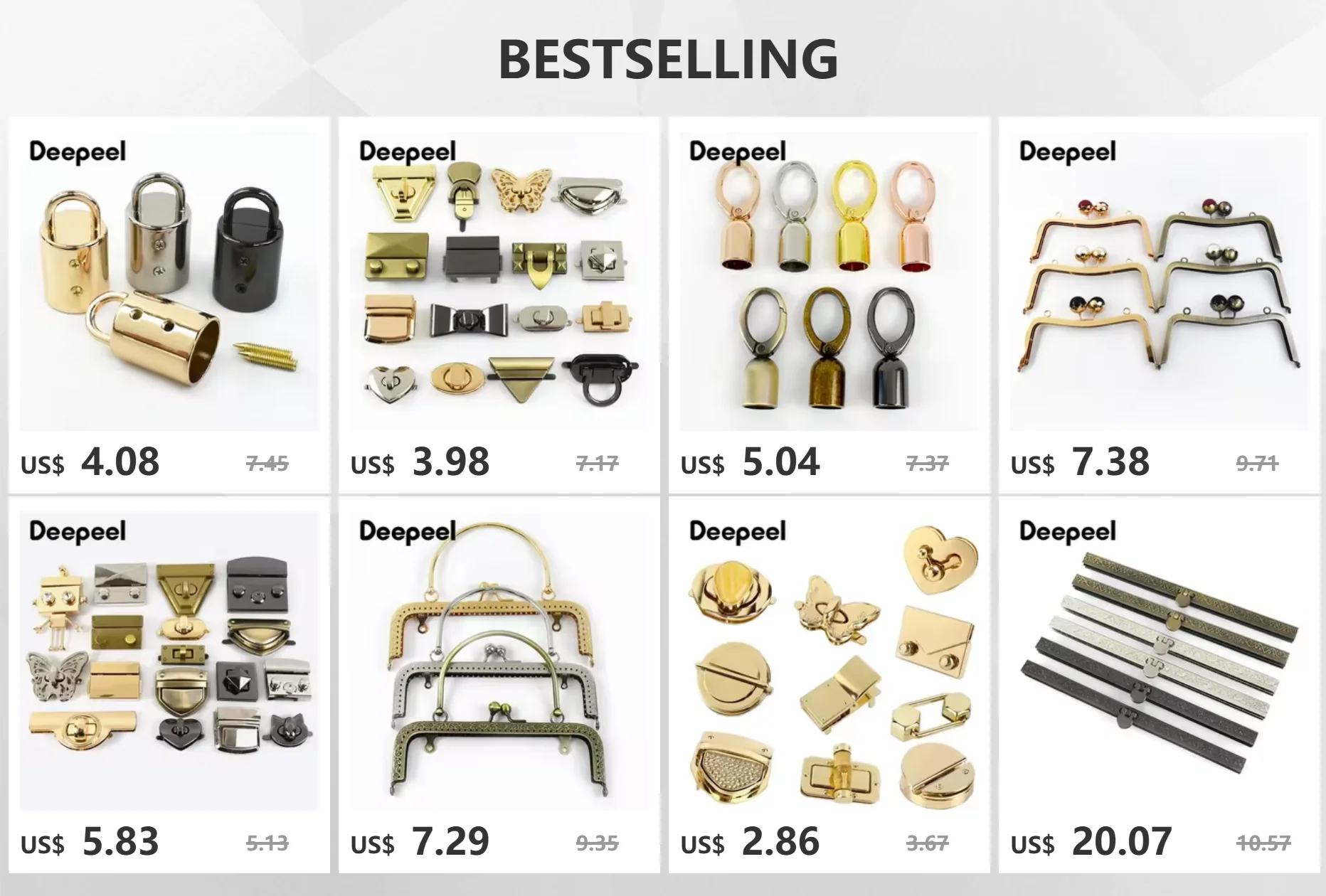 5/10/20Pcs 14mm Tasche Metall Schnallen Handtasche Strap Quaste Kappe Verschluss Haken Stecker Aufhänger Seil schnur Schloss DIY Hardware Zubehör – Detail 1