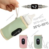 USB Baby Milk Bottle PU Thermal Bag Travel Stroller Insulated Baby Nursing Bottle Heater Newborn Infant Portable Feeding Warmers