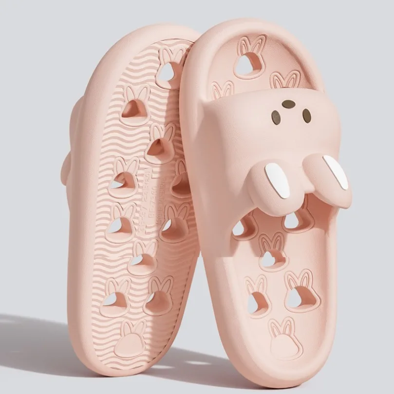 

Home Slipper Women Rabbit Cute Cloud Sandals Summer Flip Flops Beach Slides Casual Room House Shoes Men Flat Female Eva Leaky