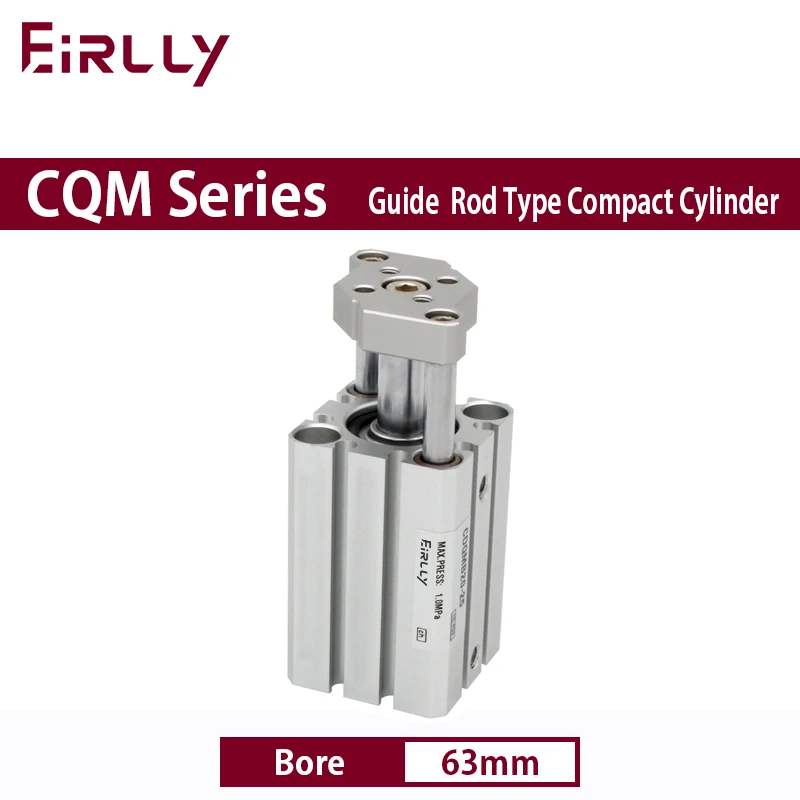 SMC type air cylinder CQMB/CDQMB bore 63mm guide rod type compact cylinder stroke 5/10/15/20/25/30/35/40/45/50/75/100mm