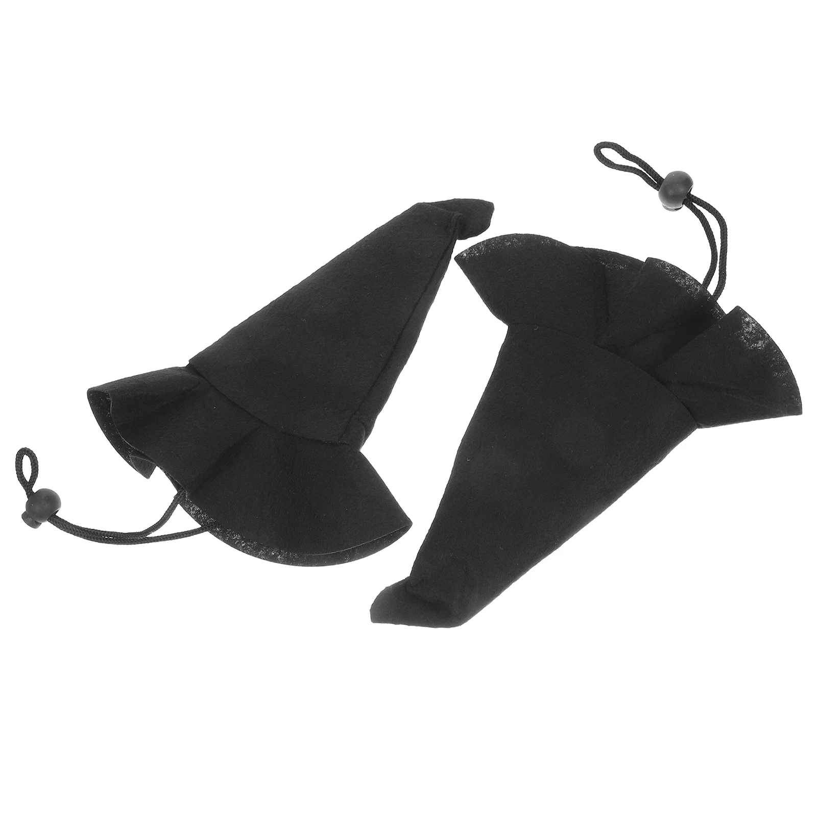 

2 Pcs Halloween Witch Hat Mini Nonwoven Comfortable Costume Accessory for Pets Festive Decor Wizard Hat Baby Adult