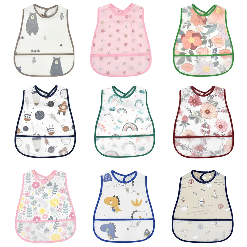 High Quality Adjustable Baby Bib Cartoon Bib Waterproof Feeding Bib 