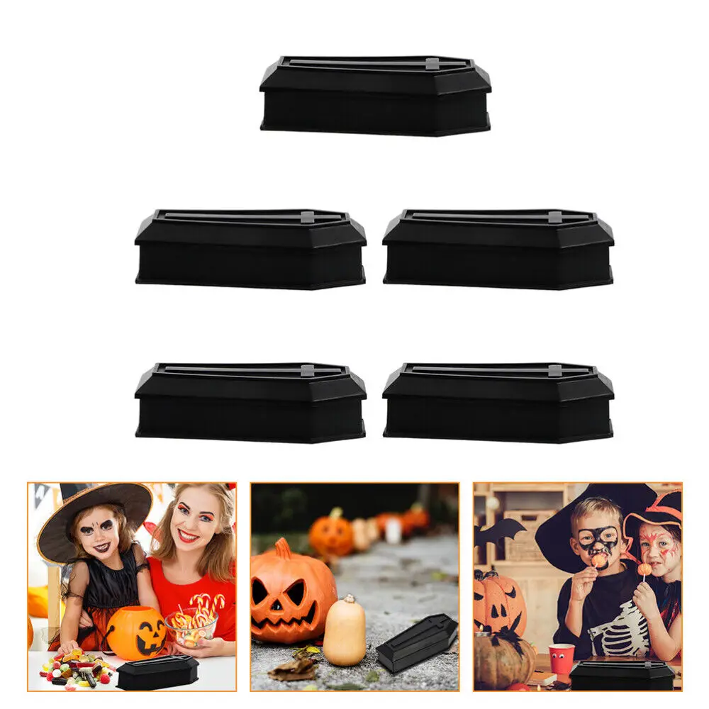 

1/14Pcs Halloween Prank Prop Plastic Coffin Gift Miniture Decoration Prop Ornamentmini Candy Box Halloween Decoration