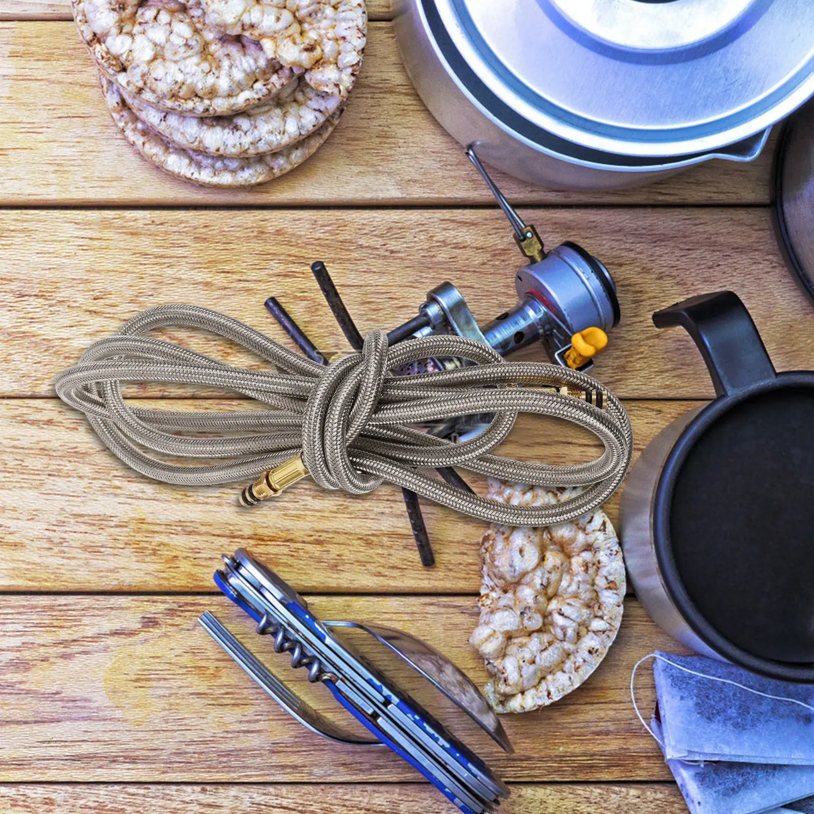 Outdoor Gas Cylinder Extension Tube Copper Rubber Stainless Steel Camping Gas Canister Connection Hose Replacement