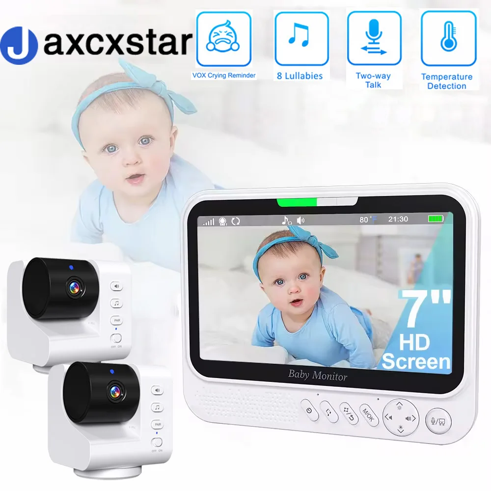 

Baby 7-inch Video Machine Home Protection IP Camera Two-way Dialogue With Night Vision Wireless 5000mAh Battery Indoor Baby Prot