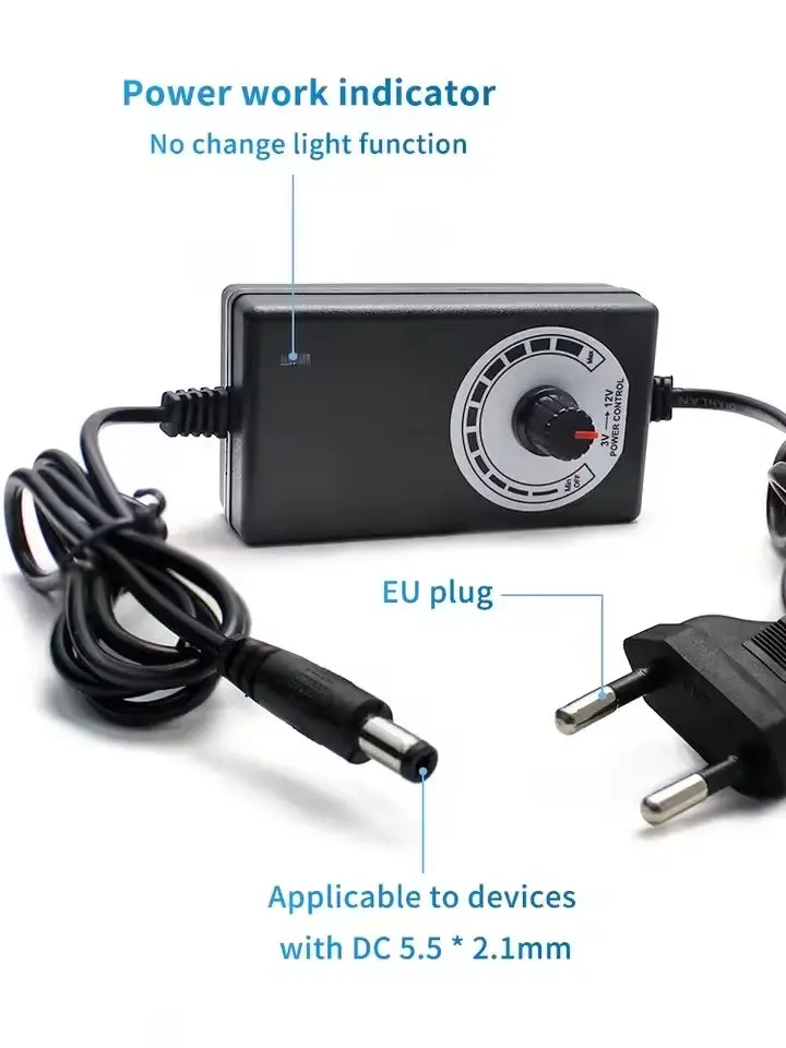 

Adjustable Power Supply AC 110V/220V TO DC 3V 9V 12V 24V 36V 1A 2A Universal Adapter Charger 220V To 12volt for Transformer