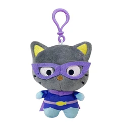Cute Chococat Cat Plush Keychain Key Ring Clip Eye Mask Anime Kawaii Bag Keychains Mascot Kids Toys for Girls Small Gifts