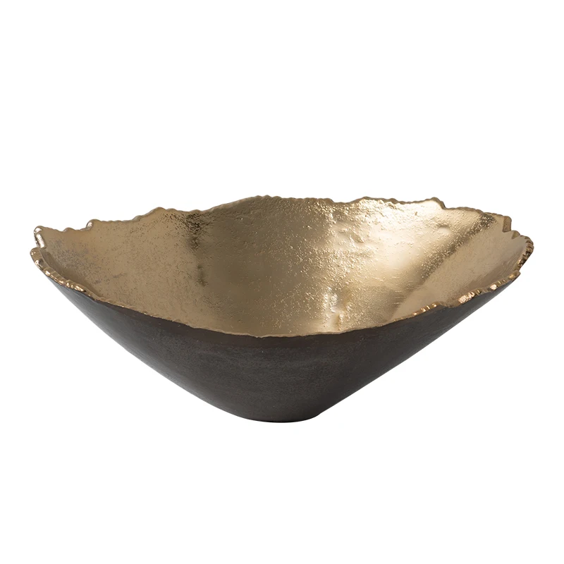 

Импортная легкая роскошная алюминиевая декоративная тарелка с фруктами, миска для хранения, креативное глубокое украшение для блюда, дома, гостиной, обеденный стол