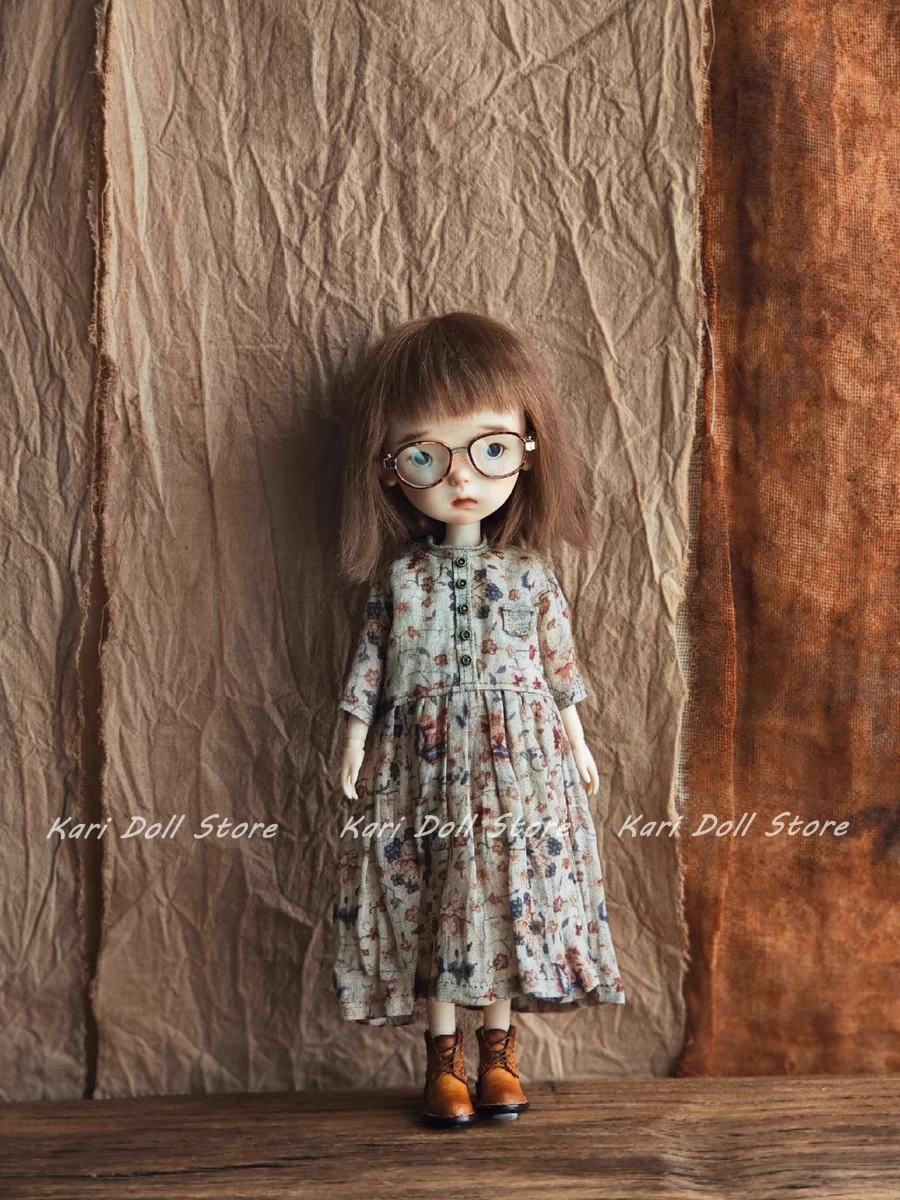 2026 Kari Doll Clothes and Skirts Handmade Vintage Ramie Curled Collar for Landazz Landoudou On24 Ob22Doll
