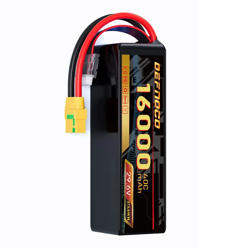 

Defnoco 16000 мАч 8S 29,6 В 40C Lipo аккумулятор для FPV/UAV сельскохозяйственного дрона