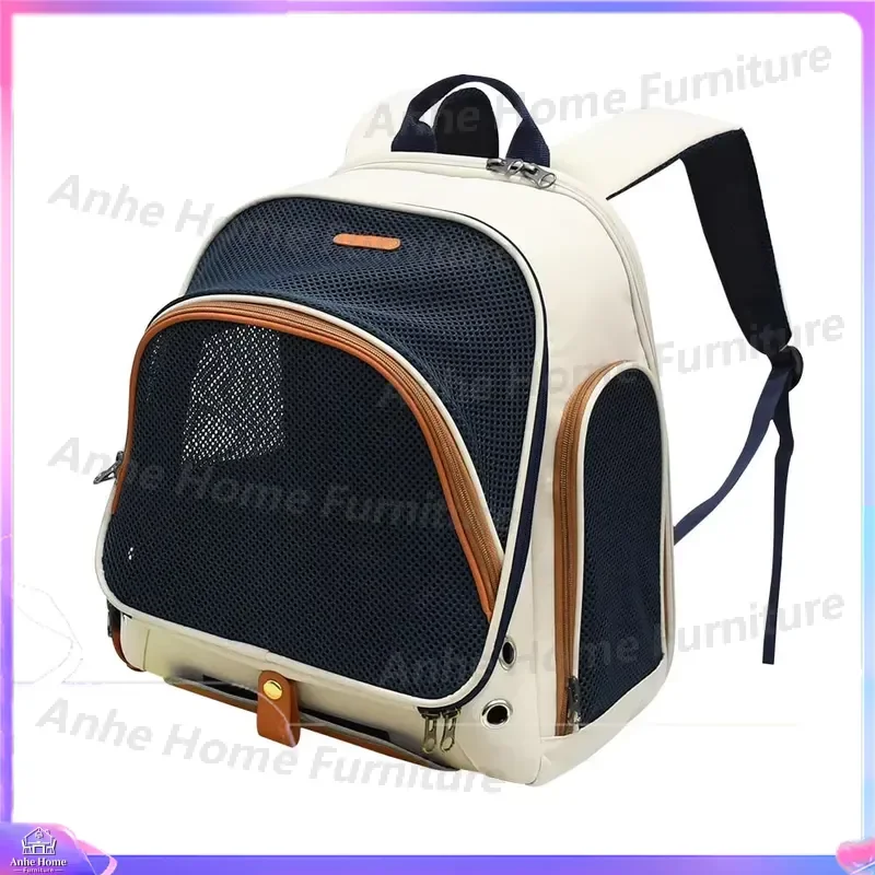 Breathable Oxford Cloth Pet Carrier Backpack for Small Dogs and Cats Zipper Outdoor Travel Bag Portable Puppy Kitten Hiking