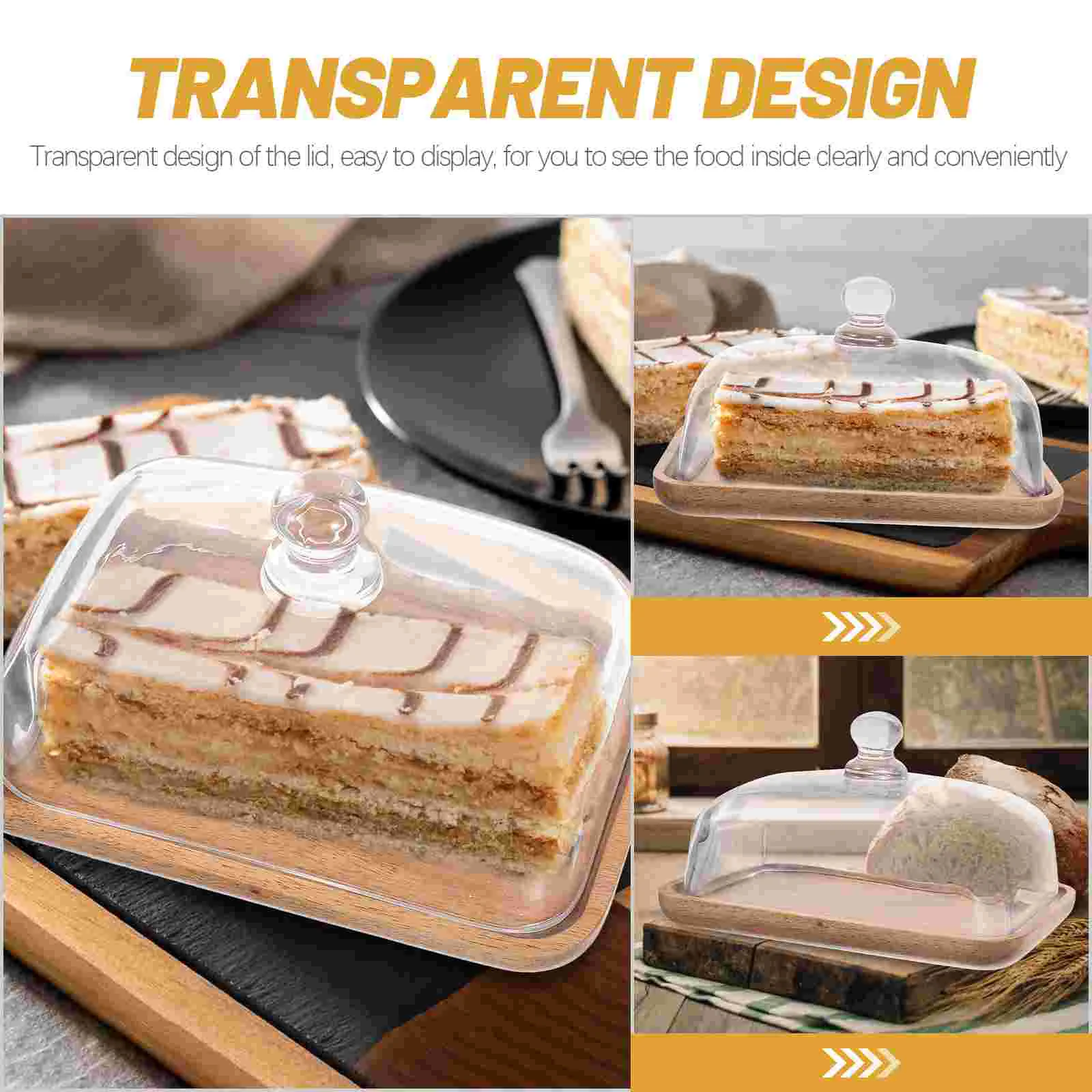 Transparent Glass Display Plate Cake with Dome Plates Show Rack Holder Cover Stand Domes for Food