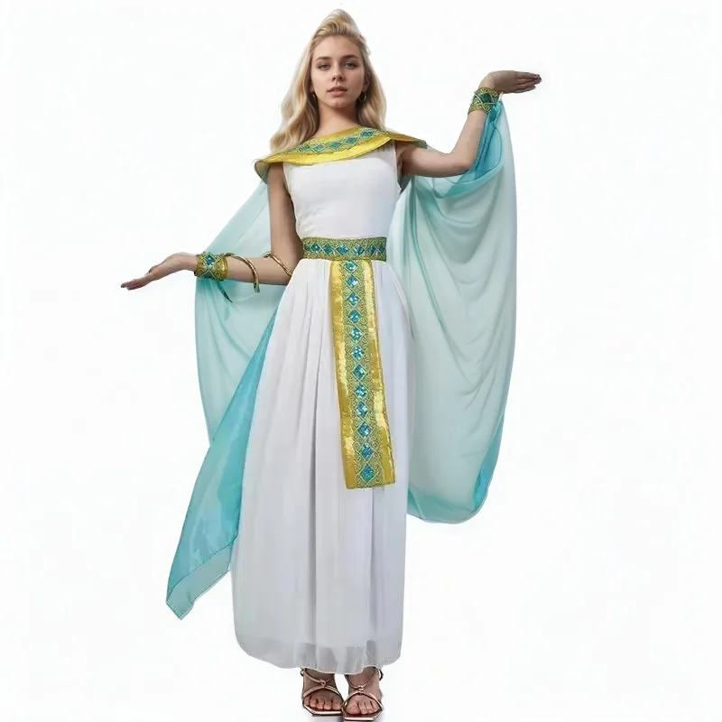 

Halloween Women Sexy Egyptian Queen Cosplay Costume Holiday Party Masquerade Stage Drama Performance Fashion Costume Dress 2025