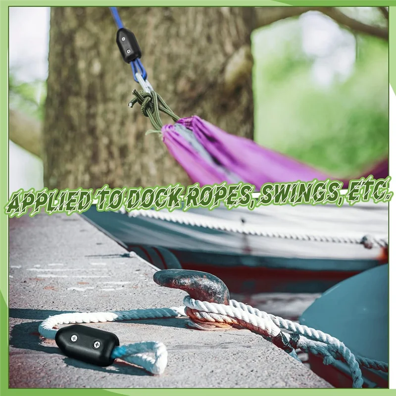 Hot Sale-1/2 Inch Reusable Rope Clamps 4 Pcs Plastic Chain Connectors Suitable For 9-10 Mm Nylon Braided Ropes