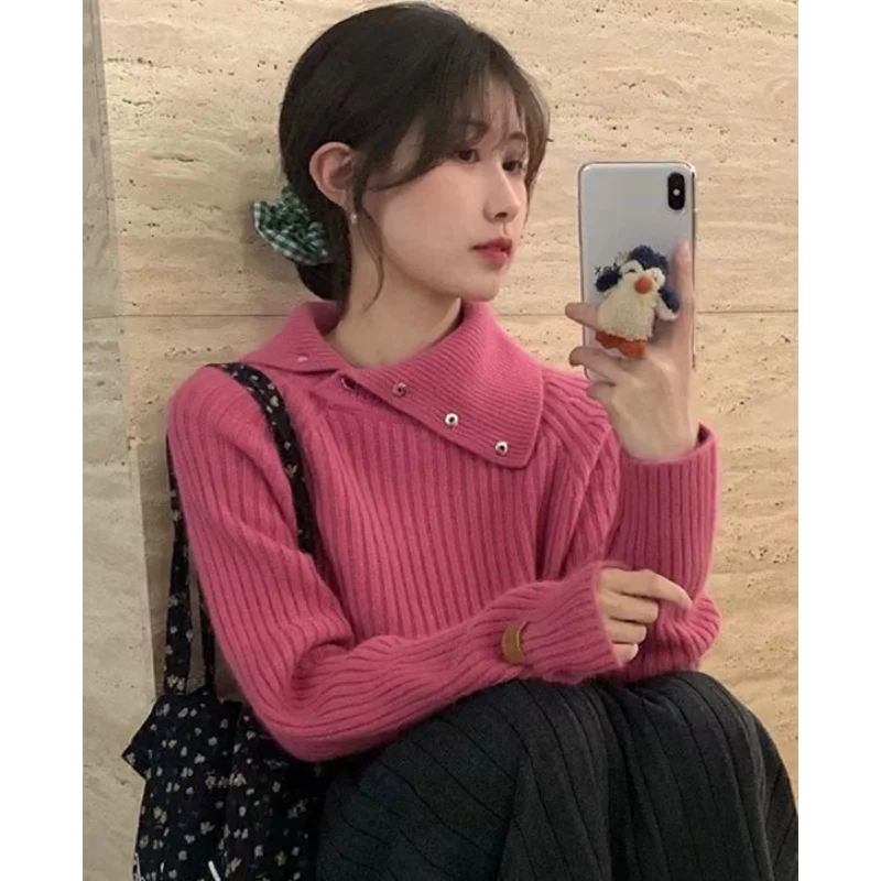 

High Collar Two-wear Bottoming Sweater for Women Slim Warm Soft and Waxy Lazy Top