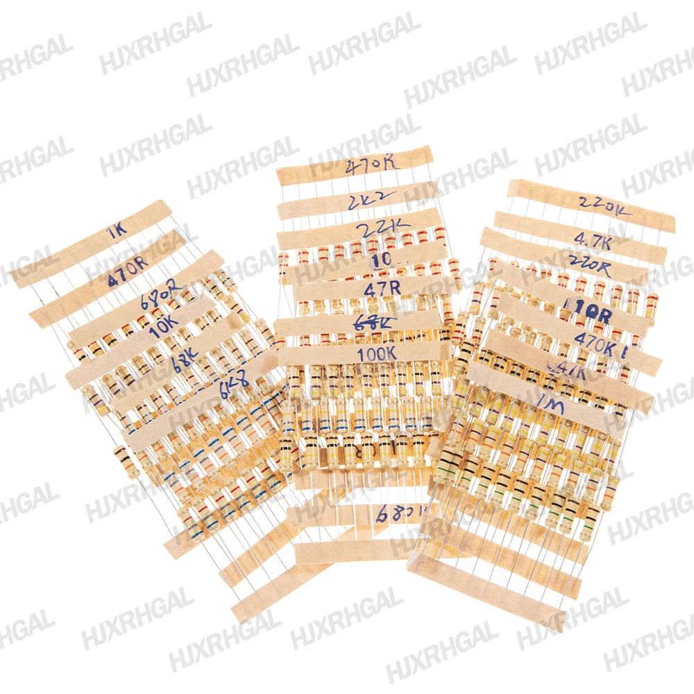 200pcs/lot 1W 5% Resistor Assortment Kit 20Value 10 ohm - 1M ohm Resistor Set 22R 47R 100R 220R 470R 1K 4.7K 100K ohm Resistance