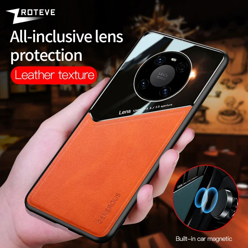 Mate40 Pro Case Zroteve Leather Texture Soft Frame PC Cover For Huawei Mate 50 40 Pro Plus Mate50 50Pro Shockproof Phone Cases