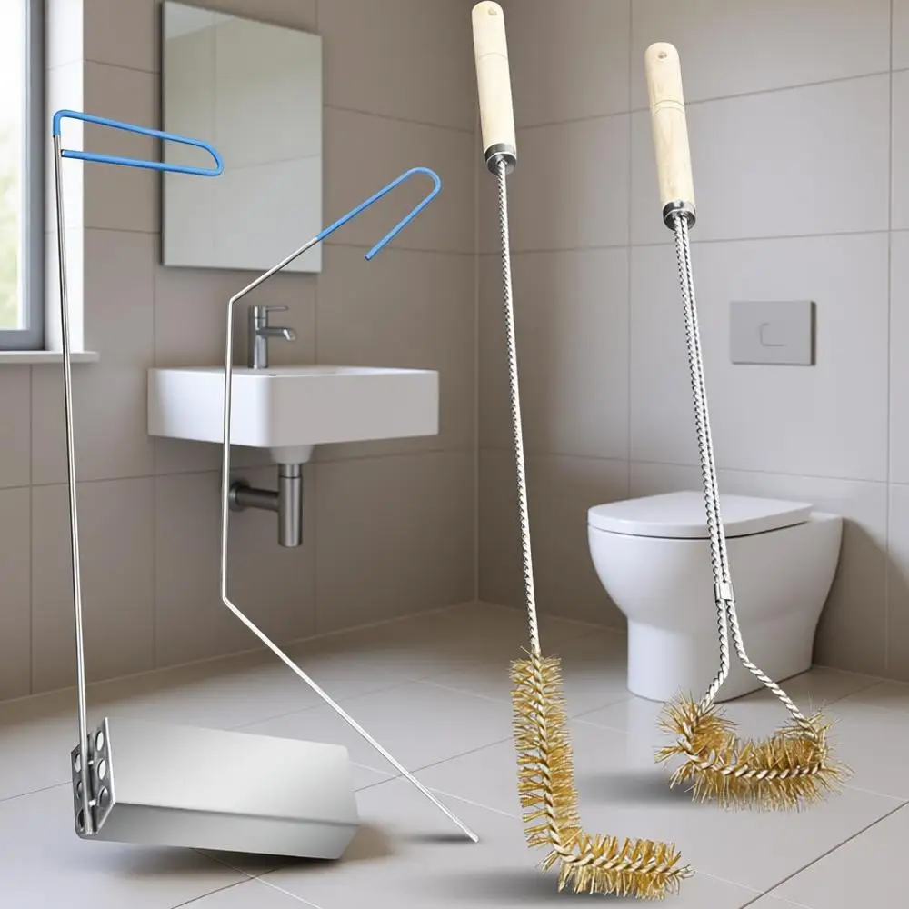 

Универсальная L-образная щетка, очиститель глубоких отсеков, совок для крошек и инструмент для очистки коммерческих кухонных приборов и сливов