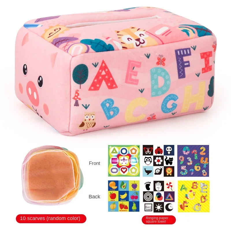 Baby Montessori Speelgoed, Magische Tissue Box, Educatieve Leeractiviteit Zintuiglijk Speelgoed Voor Kinderen Vinger Oefenen Druk Bord Baby Spel - afbeelding 1