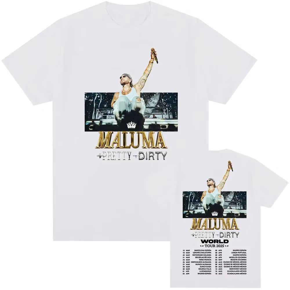 2026 New Maluma Concert‑Themed Graphic Tee World Tour Print Grunge Retro Vibe Ideal For Music Fans Daily Outfits