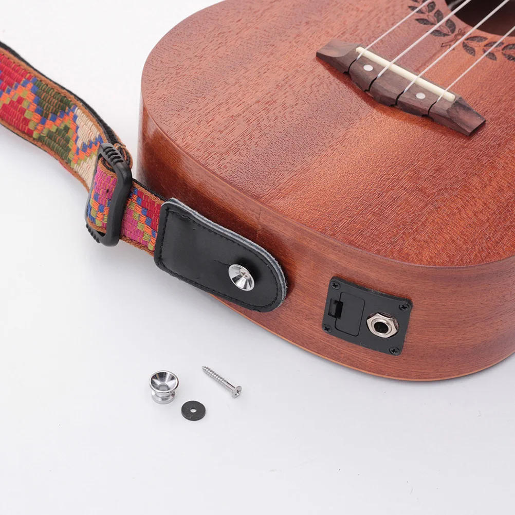 

1Set Ukulele Shoulder Strap Bohemian Style Durable Practical Adjustable Strap Tail Nail Convenient Replacement Set for Ukulele