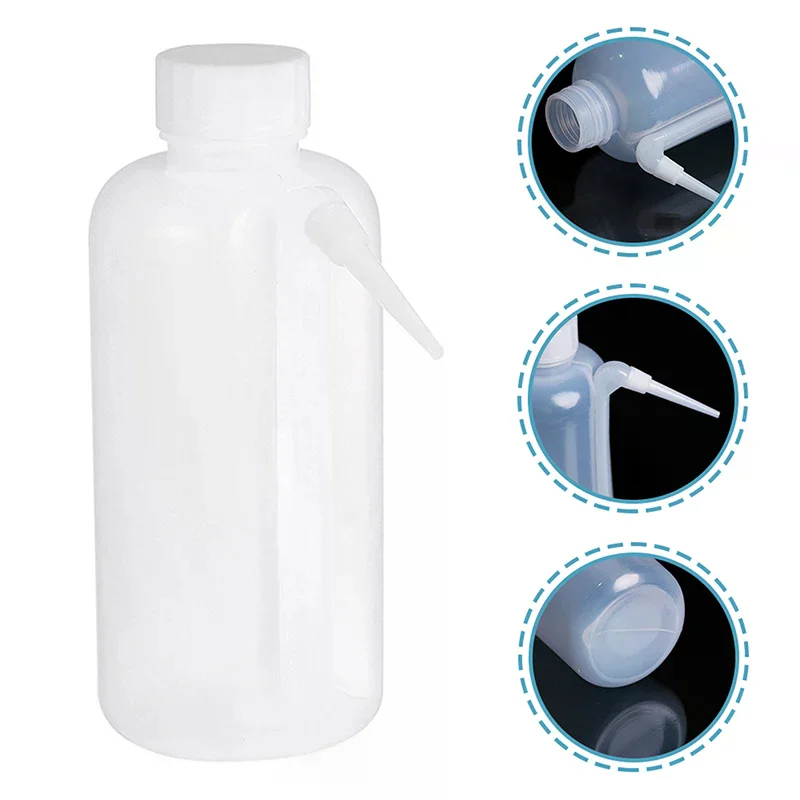 Bouteille de lavage en plastique PE, bouteilles à gicler, conteneurs lavés, rechargeables, vides, sécurité