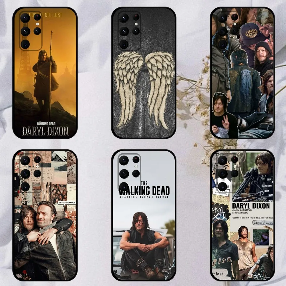 The W-Walkings D-Dead Daryl Dixon  Phone Case For Samsung S23,23,22,30,21,10,9,Note20 Ultra,Lite,Ultra,Plus,FE,Black Soft Case