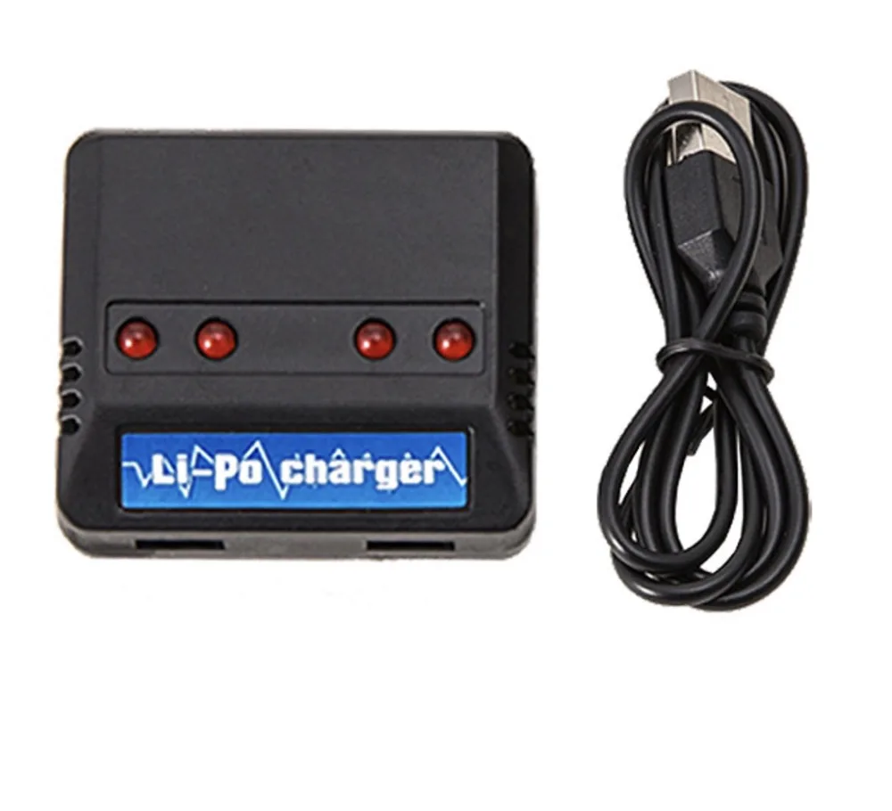 Factory sales model aircraft Lithium Battery Charger USB multi port one driven four charger 3.7V lithium battery accessories