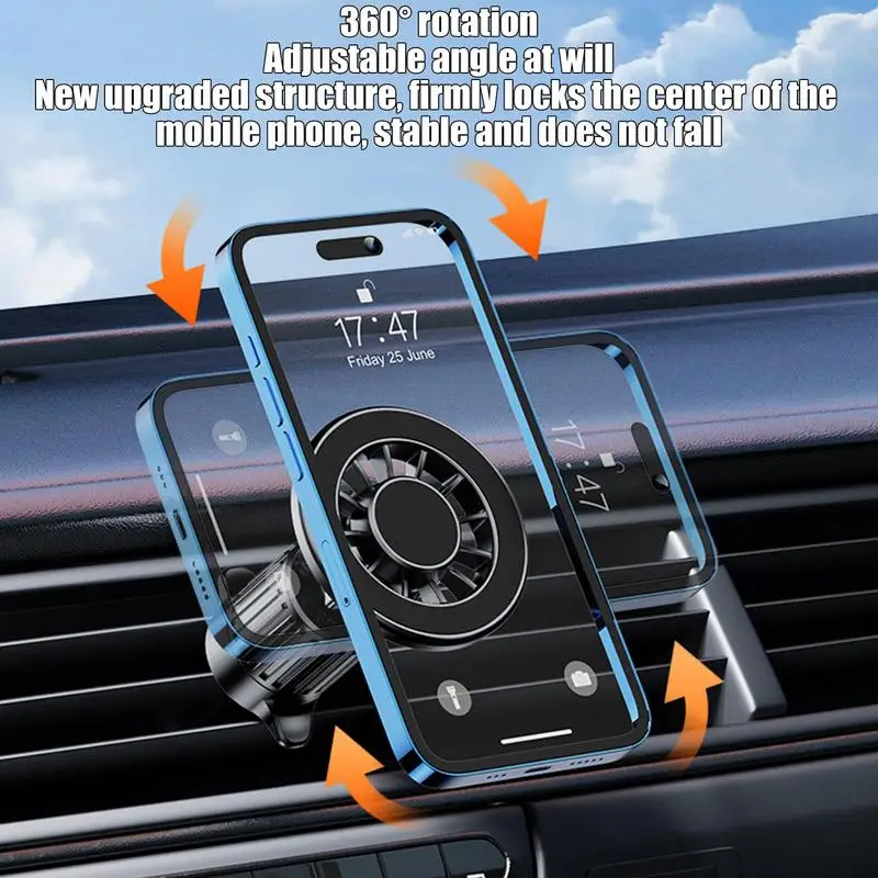 Car Magnetic Phone Mount Adjustable Auto Support Cradle Strong Magnetic Cell Phone Holder Car Accessories For Truck Sedan Van