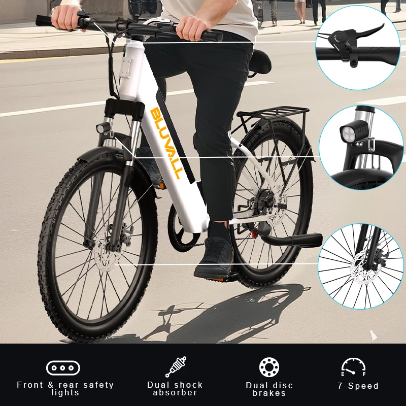 ZEEGR H1 Light Electric Bike 500W Motor 48V13Ah Battery 26 Inch Tire E-Bike Commuter Men and Women Can Ride Electric Bicycle image 6