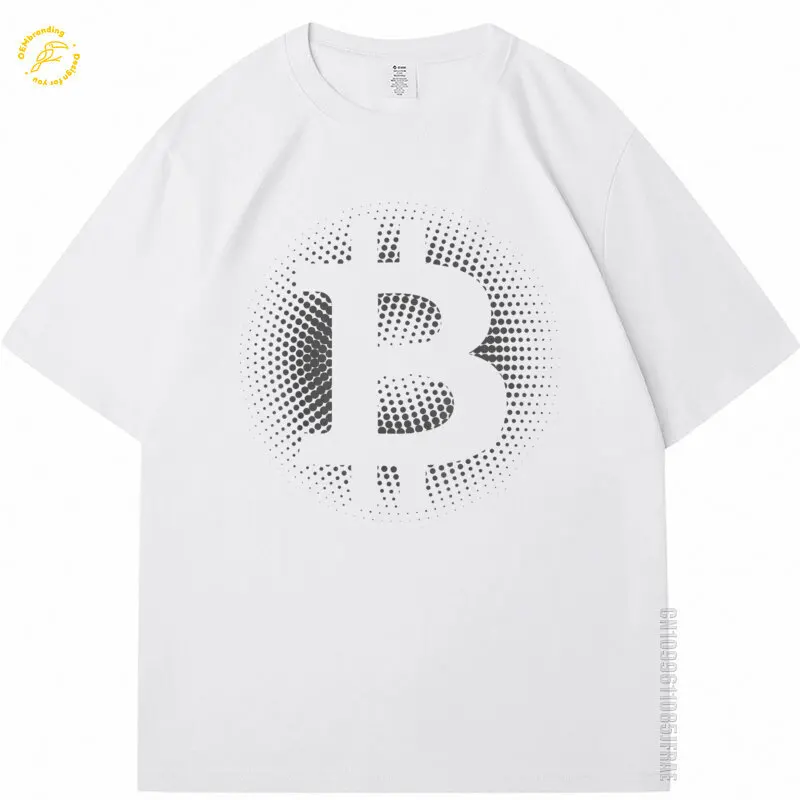 تي شيرت رجالي بشعار Bitcoin Hodl Cryptocurrency Btc ملابس هدية تي شيرت كبير الحجم 2025 ملابس كورية شعبية بأكمام قصيرة #2