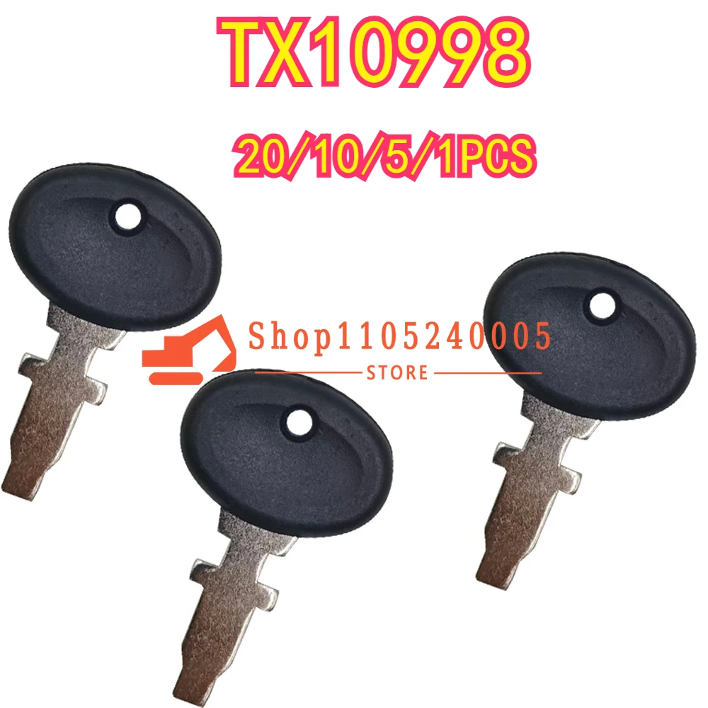 

20/10/5/1 шт. ключи зажигания TX10998 677515A 72090051V Eli80-0079 5118433 9918786 VPF3225 Совместимость с трактором 450 480 500 Новый