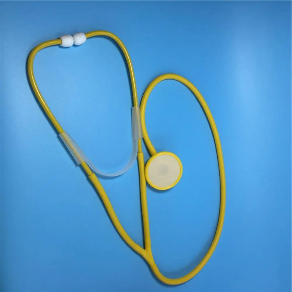 DIY Imitation Plastic Stethoscope Lightweight Pretend Doctor Toy Scientific Experimental Equipment for Family Parent-Child Games