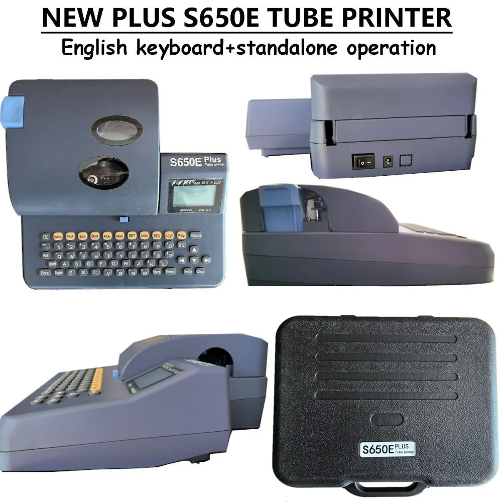 Tube Printer PLUS S650 Single Machine Operation English Keyboard Wire Marking Machine For PVC Tube Heat Shrinkable Tube Printing