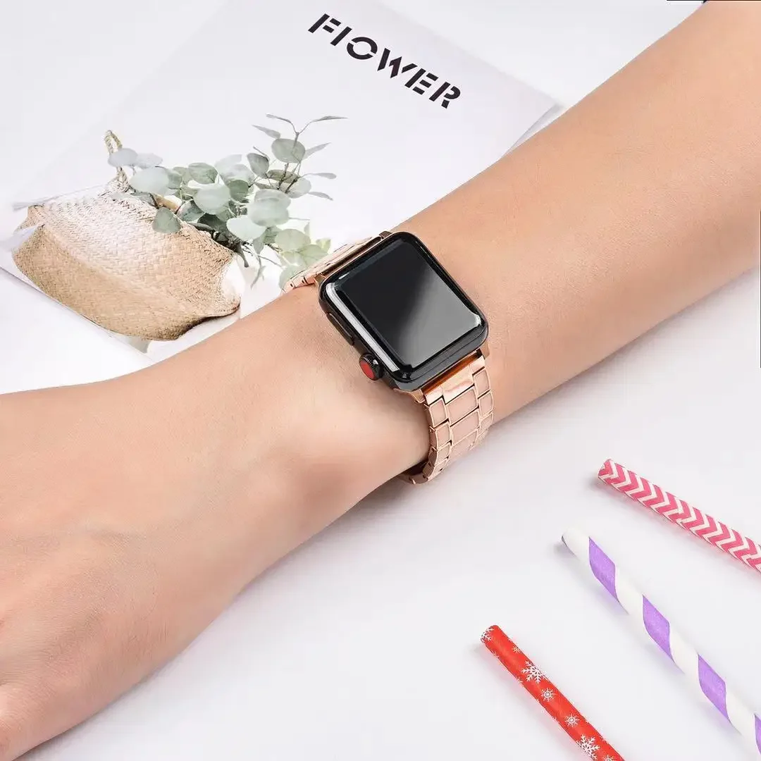 Luxury metal strap For Apple watch 6 5 4 SE 44mm 40mm replacement bracelet Series Ultra 10 9 8 7 45mm 41mm 42mm 46mm Metal strap