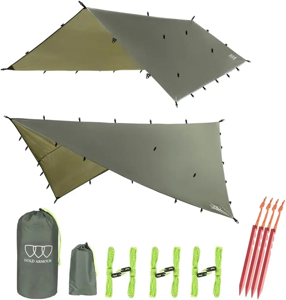 

Rainfly Tarp Hammock, Premium 20Ft X 14.3Ft Rain Fly Cover, Waterproof Ultralight Camping Shelter Canopy, Must Have Camping