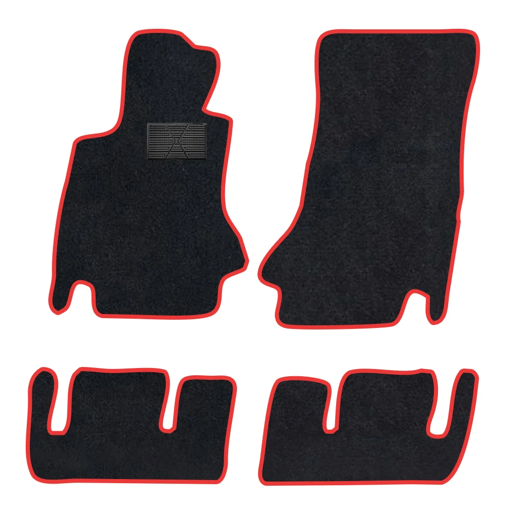 

Автомобильный коврик для Bmw 6 серии 2011-2018 F12, трансформируемый, полиэфирная замша, противоскользящая черная подложка, красная отделка, край