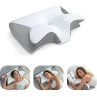 Neck Pillow 1pc Memory Foam Cervical Pillow, 2 in 1 Ergonomic Contour Orthopedic Pillow for Neck Pain, Contoured Support Pillows