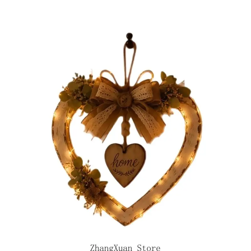 Heart Accent Plaque with Natural Finish for Entry Display 3XUF