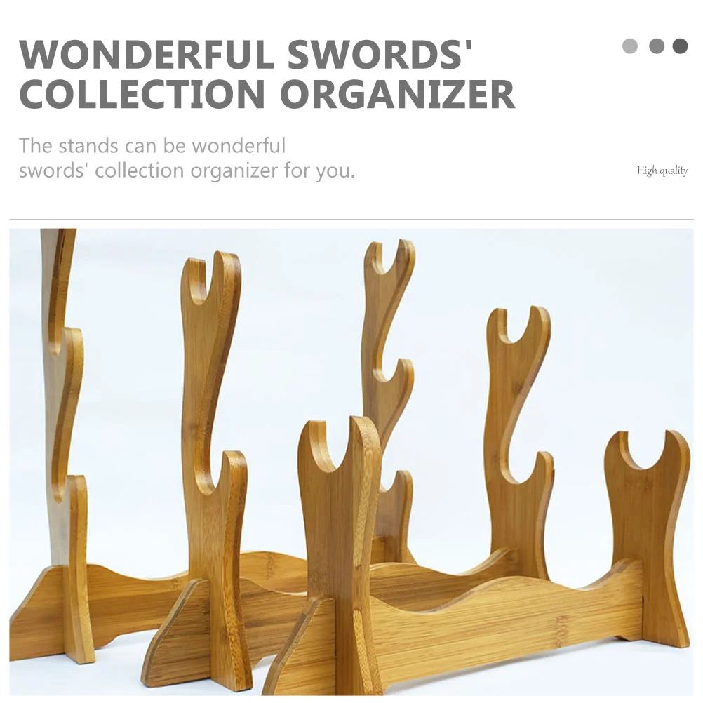 Musical Instrument Stand Swords Display Rack Shelf Samurai Storage Flute Household Desktop Organizer Bamboo