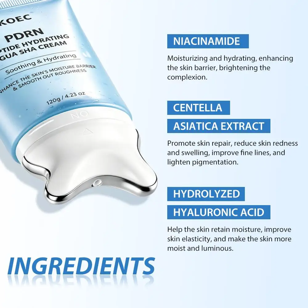 KOEC Retinol Collagenfirming Gua Sha Cream With Roller Retinol Collagen Lifting Cream PDRN Peptide Soothing Hydrating Smoothing view 6