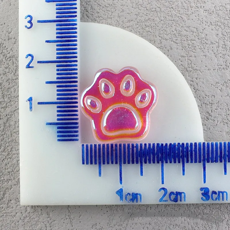 Kawaii Paw Resin Figure Diy Jewelry Crafts Cabochon 20pcs Flatback Scrapbook Embellishments Miniatures Ornaments Slime Charms