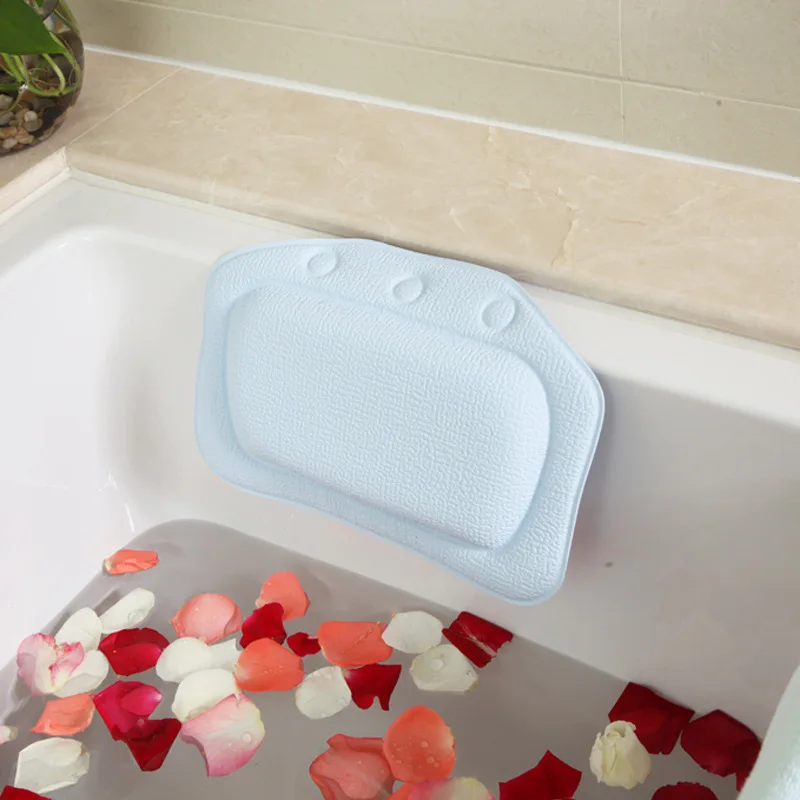 

Neck Bathtub Cushion Soft Headrest With Suction Cup SPA Bath Pillow PVC Bathroom Supplies 21*31cm Bath Accessories