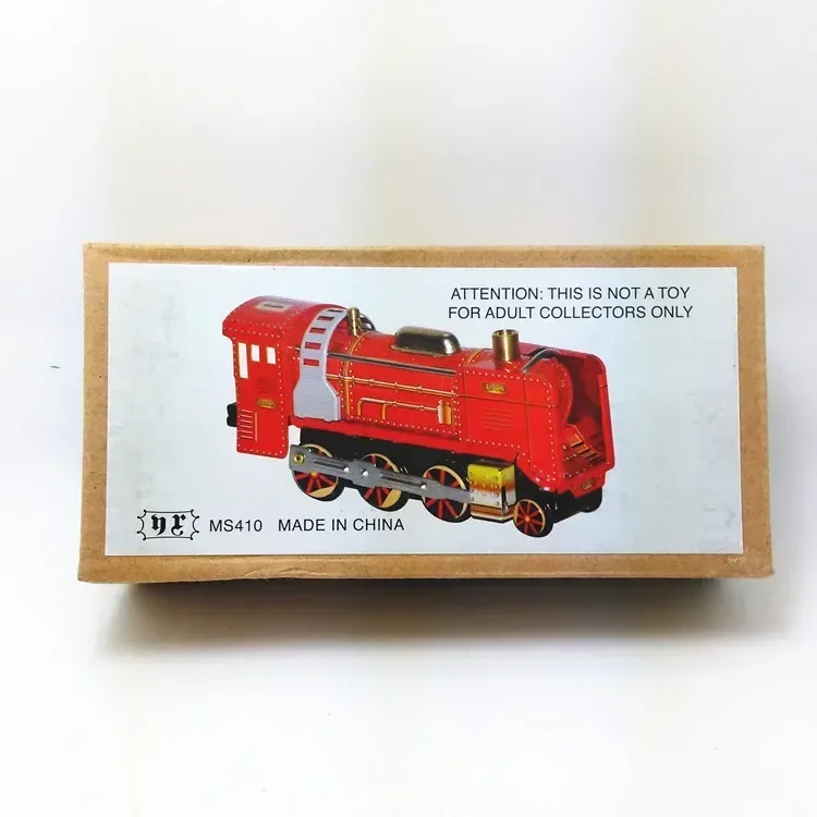 Colección de juguetes de cuerda Retro para adultos, locomotora de tren antiguo de lata de Metal, juguete mecánico, figuras de relojería, modelo de regalo para niños