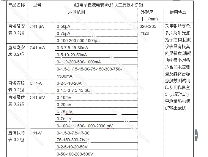 C41-mV DC millivoltmeter 0.2 class 20mV DC ammeter microammeter