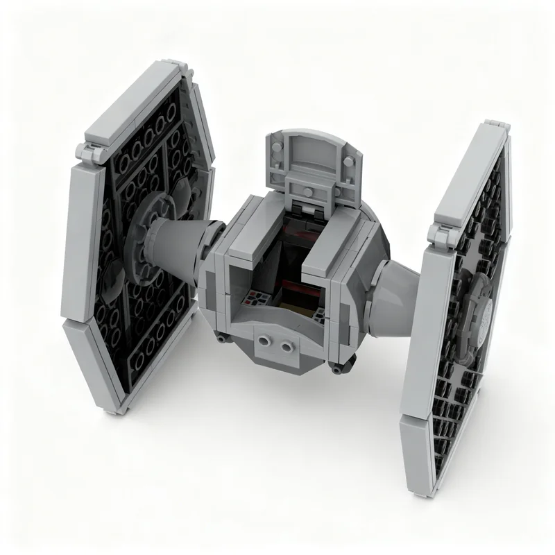 163pcs MOC Twin Wing Fighter V1 Star Battle Model Building Blocks Home Decor Desk Display Shelf Accent Creative Gift For Adults