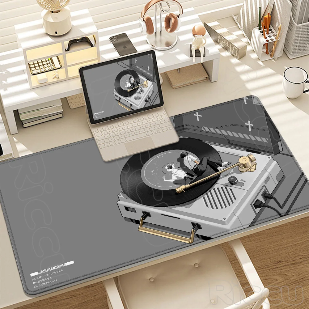 

HD PC peripherals Phonograph Art XXL MousePad Computer Laptop Anime Keyboard Mouse Mat Large Mouse pad Keyboards Gamers Desk Mat