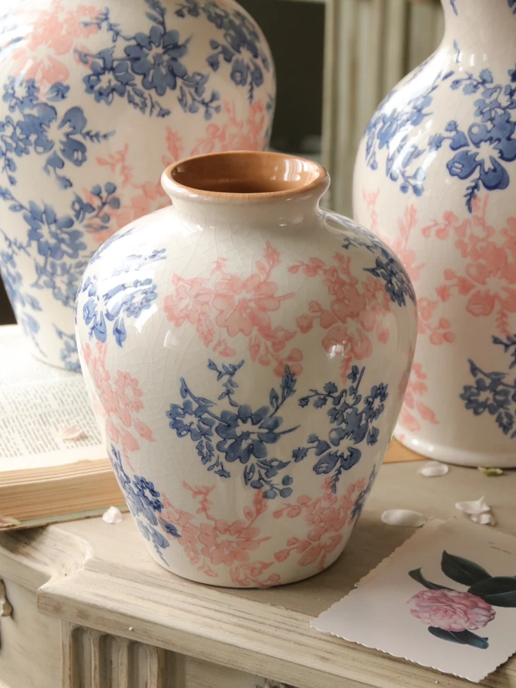 

Керамическая ваза YoungHouse, розовая, маленькая, для цветов, настольная, декоративная, в французском стиле, для домашнего декора, средний размер