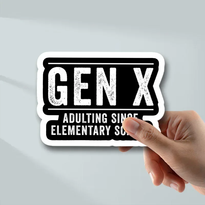 

Виниловые наклейки Gen X для взрослых, с изображением школьников младших классов, 1 шт. — самоклеящиеся наклейки с матовой поверхностью в ретро-стиле